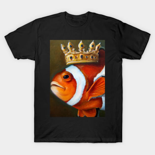 Clown fish with a Crown T-Shirt by maxcode